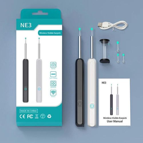 منظف الأذن بكاميرا عالية الدقة منظار الأذن الاندوسكوب اللاسلكي Nettoyeur d’Oreille avec Caméra HD