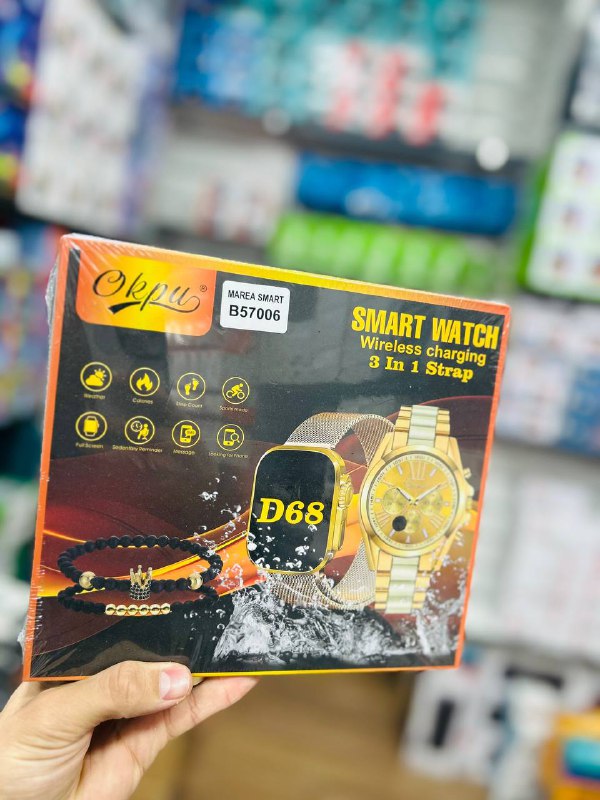 Smart watch wireless charging 3in1 Strap D68