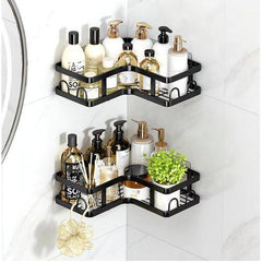 مجموعة من 5رفوف تخزين للحمام، رف تخزين للمطبخ بدون حفر Corner shower caddy