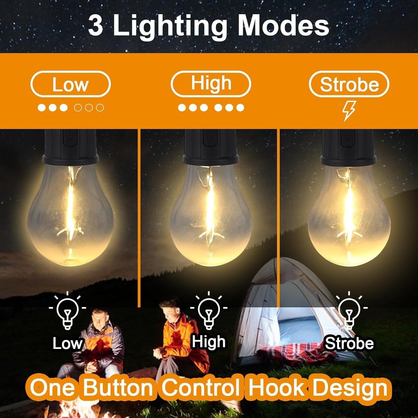 مصباح تخييم محمول قابل لإعادة الشحن Lampe de camping portable rechargeable