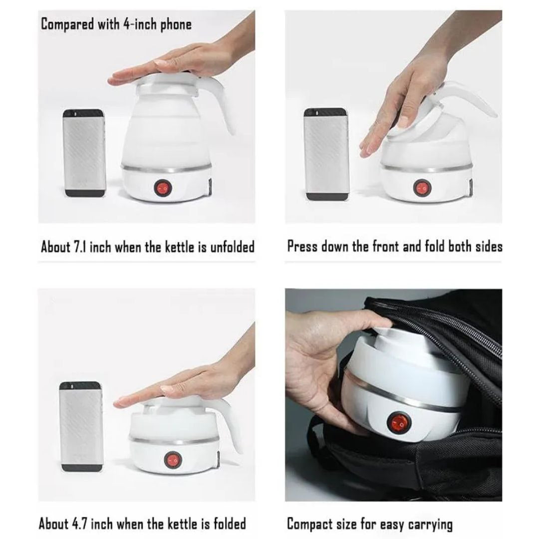 مشاركة هذا المنتج عروض رمضان غلاية كهربائية سيليكون متينة محمولة وقابلة للطي سعة 600ml