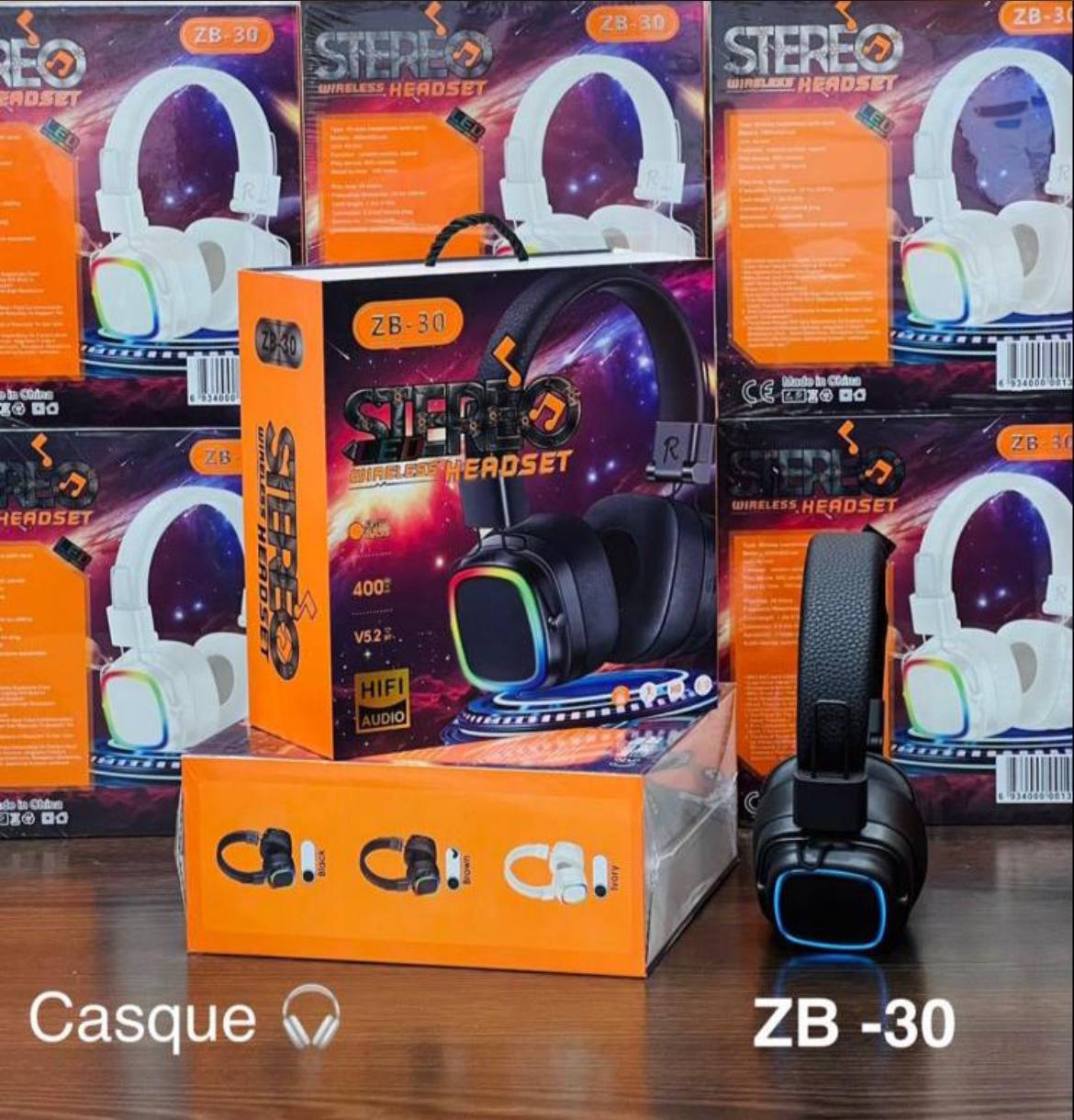 Casque bluetooth STEREO Headset ZB-30 Wireless HIFI AUDIO