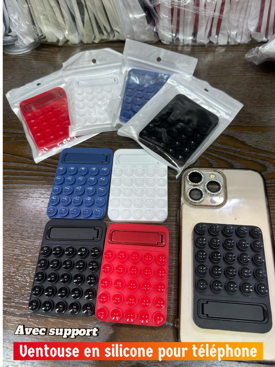 Ventouse en silicone pour téléphone