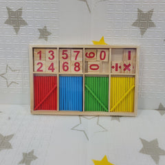 Bâton de comptage en bois éducatif coloré pour enfants Foska mathématique