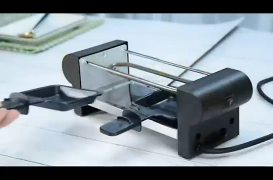 شواية راكليت كهربائية بقوة 350 واط لشخصين مع صفيحة حجرية Barbecue à raclette électrique