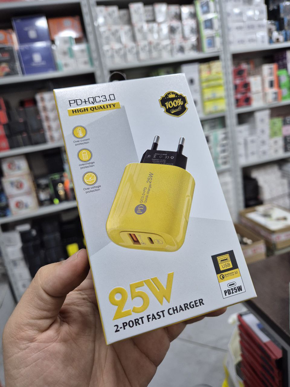 Fast Charger 25W 2Ports PD25W PD QC3.0