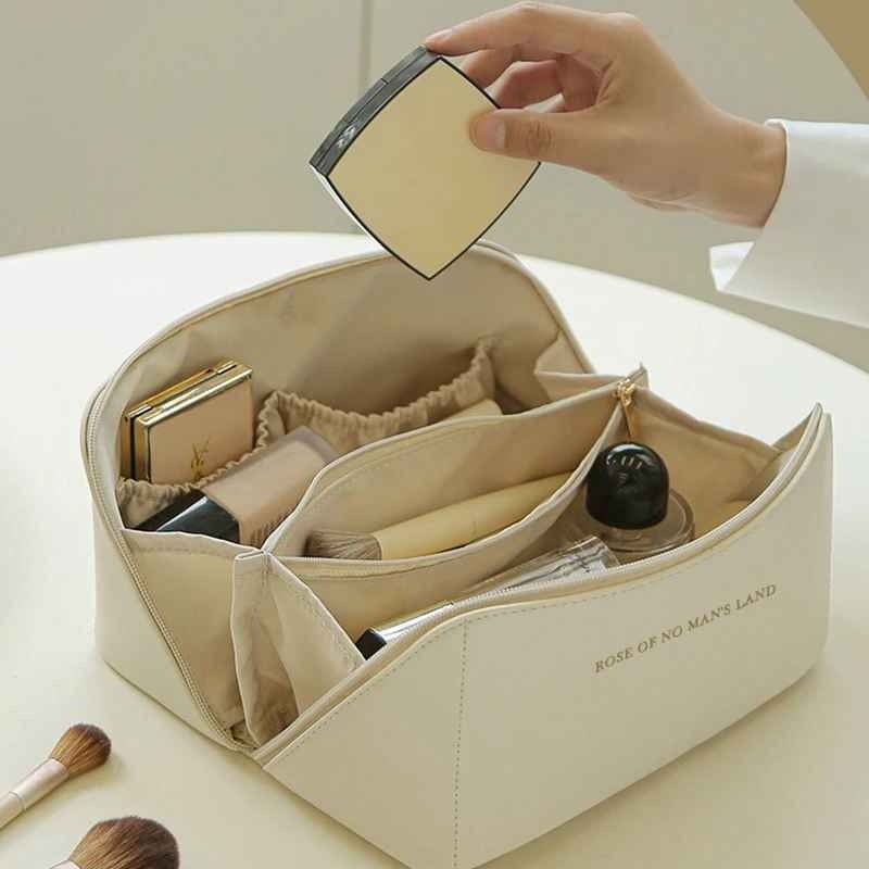 Sac à cosmétiques, trousse organisateur d'articles de toilette حقيبة مستحضرات التجميل، حقيبة تنظيم أدوات الزينة للنساء