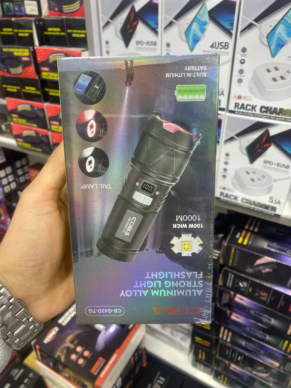 Lampe de poche LED blanche haute puissance CB-G24D-GT 100W Wick1000M