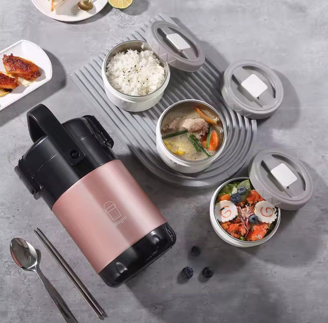 Stainless steel lunch box 2.3L