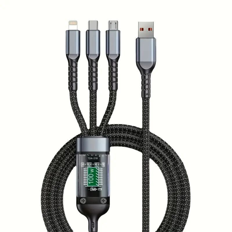 Câble de charge multi-connecteurs 100W 3in1 Fast charging