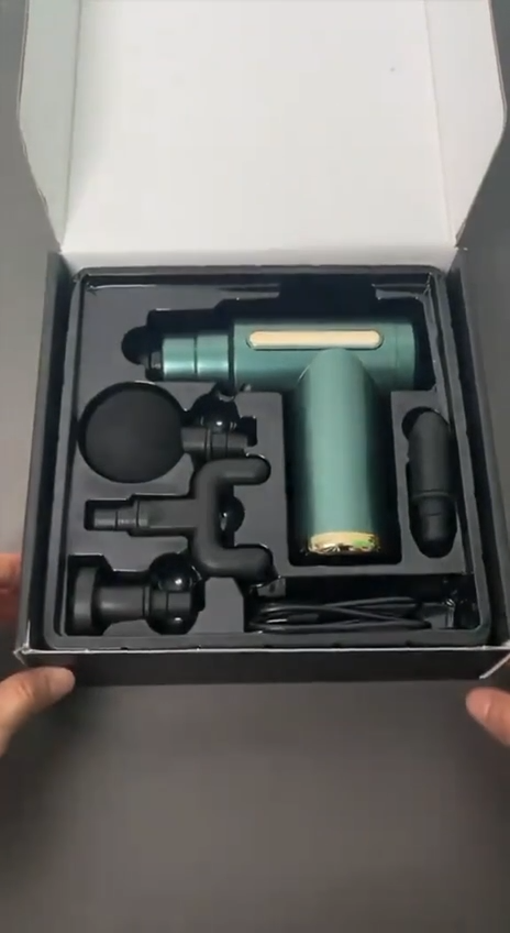 Petit pistolet de massage vert مسدس تدليك صغير أخضر شاشة لمس LCD محمول لاسلكي