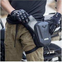 cuisse taille moto pour homme Coque rigi Noir Pochette voyage pour les voyages en plein air, la pêche, la randonnée, le cyclisme