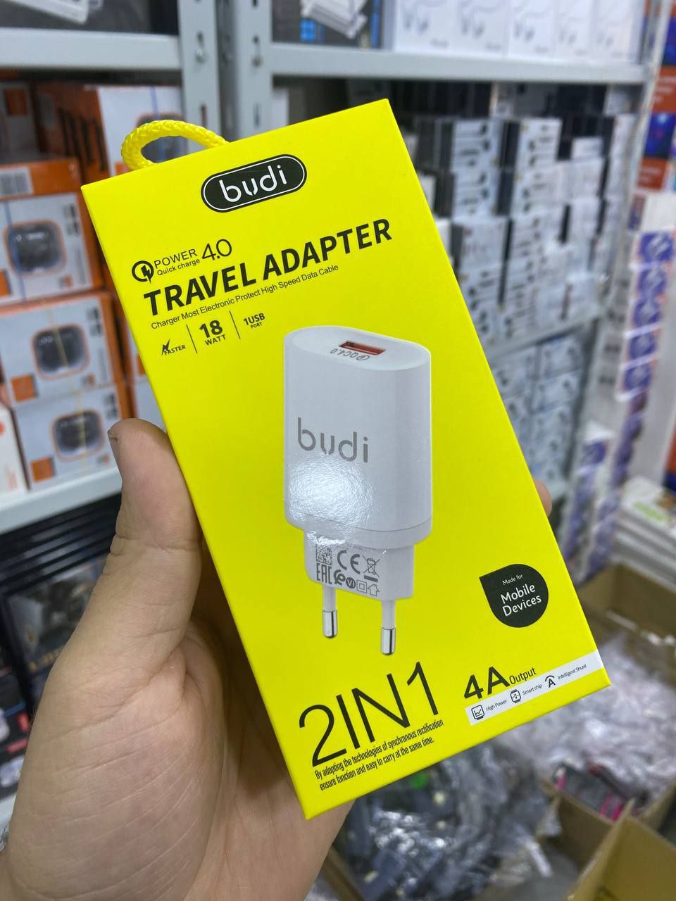 Travel Adapter charger 2in1 4A budi