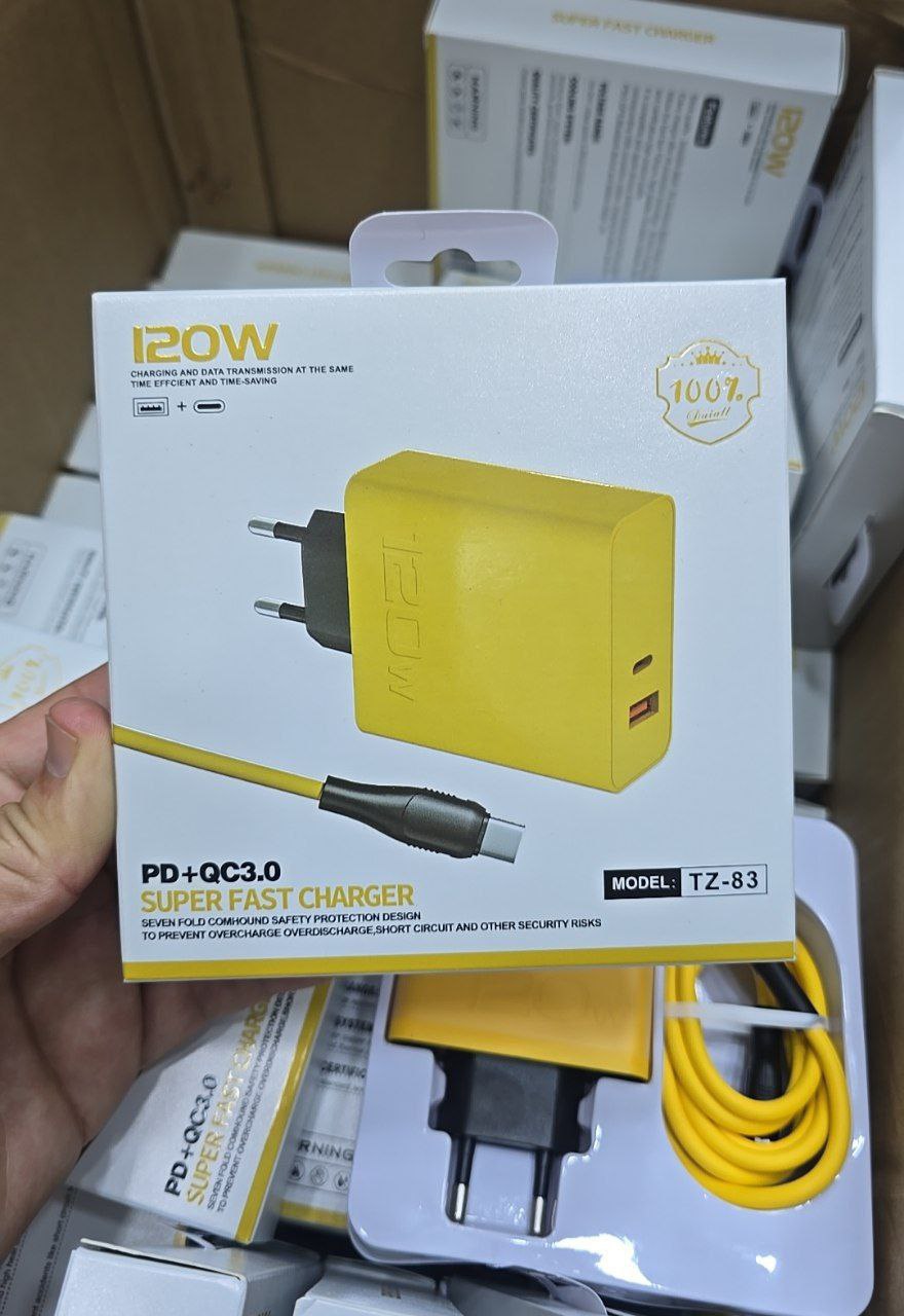 Super fast Charger PD QC3.0 120W Model TZ-83