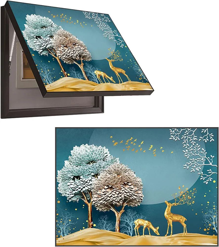 Cache disjoncteur Boîte de compteur électrique, couvertures de peinture décoratives