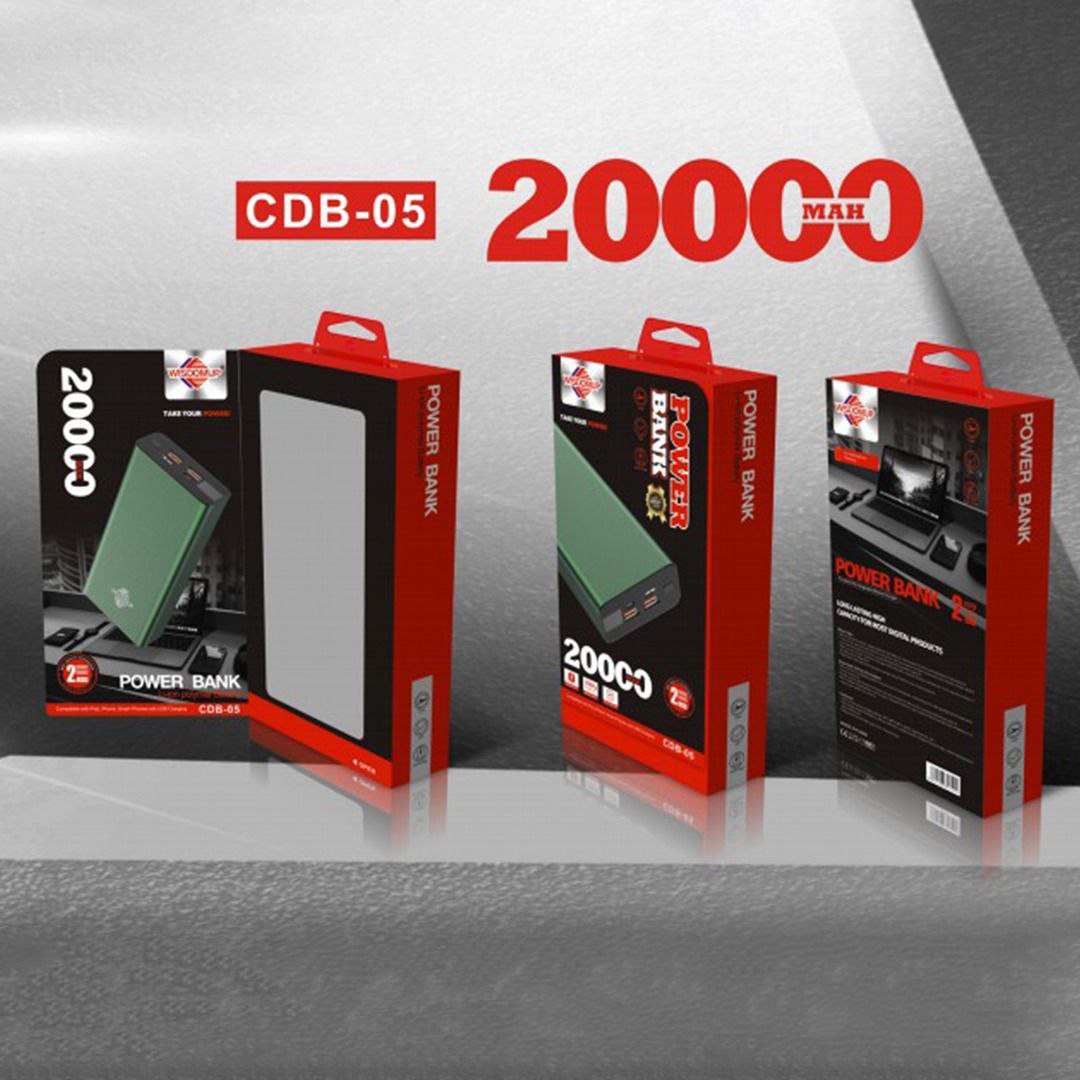 Power Bank 20000mAh Fast Charger CDB-05 WISDOMUP