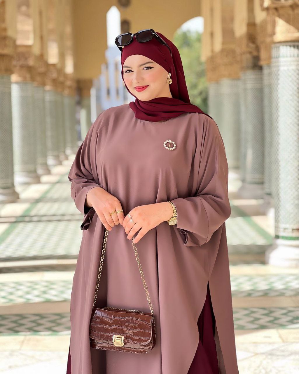 طقم من 3 قطع شيحاجة طوب دو طوب عباية كسوة سمونش شال