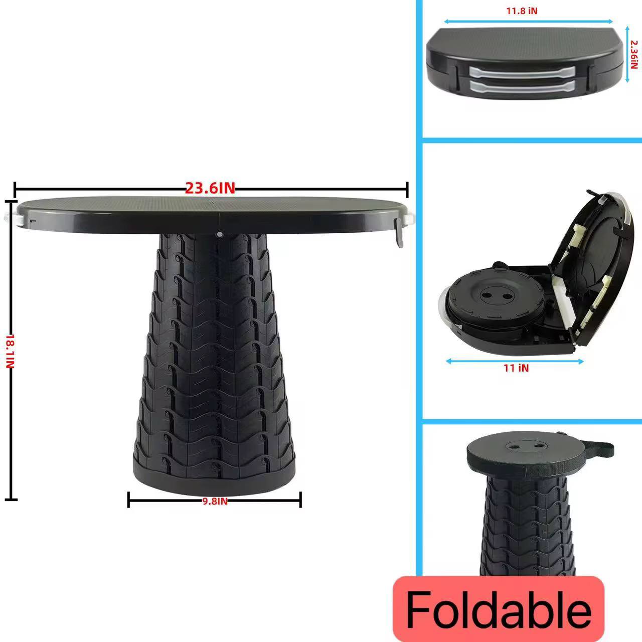طاولة وكراسي تخييم قابلة للطي 2 في 1 Table et chaises de camping pliantes portables 2 en 1