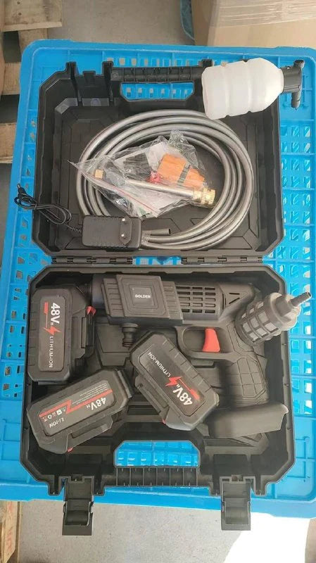 مسدس تنظيف عالي الضغط مع بطارية وملحقات Pistolet de Nettoyage Haute Pression avec Batterie et Accessoires