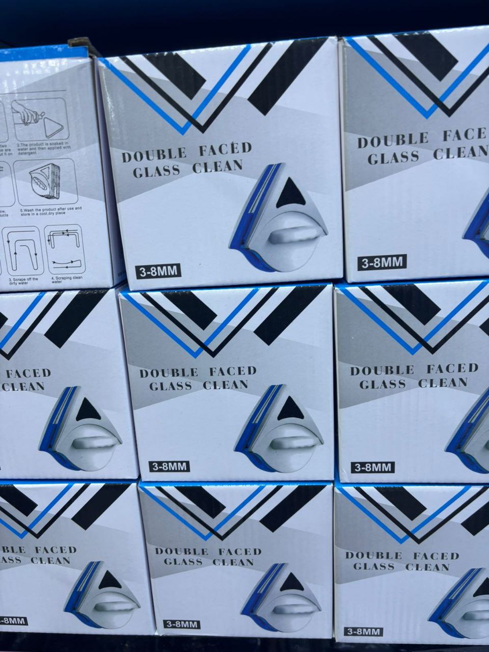 Double Faced Glass Clean Nettoyeur de vitres magnétique double face منظف زجاج مغناطيسي، ماسحة زجاج مزدوجة الجوانب