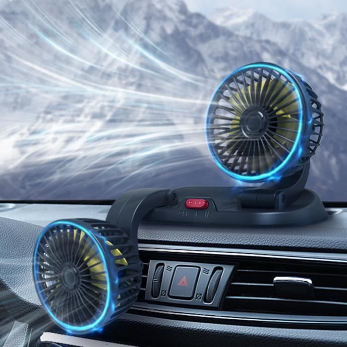 360 Degree Rotatable Car FanDouble headed vehicle fan