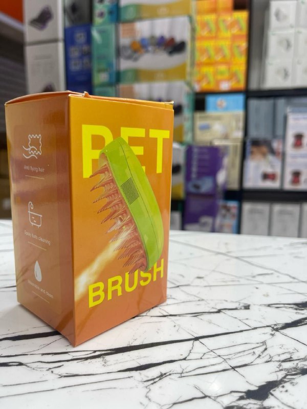 فرشاة تنظيف بخارية للقطط صالحة لتفريغ وازالة الشعر المتساقط