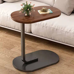 Table d'appoint en forme de C avec roulettes, mini table basse,