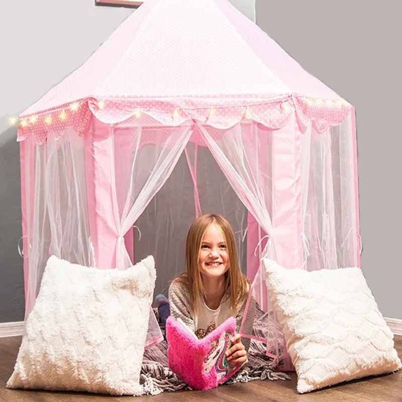 Tente de jeu pour enfants en forme de château de princesse