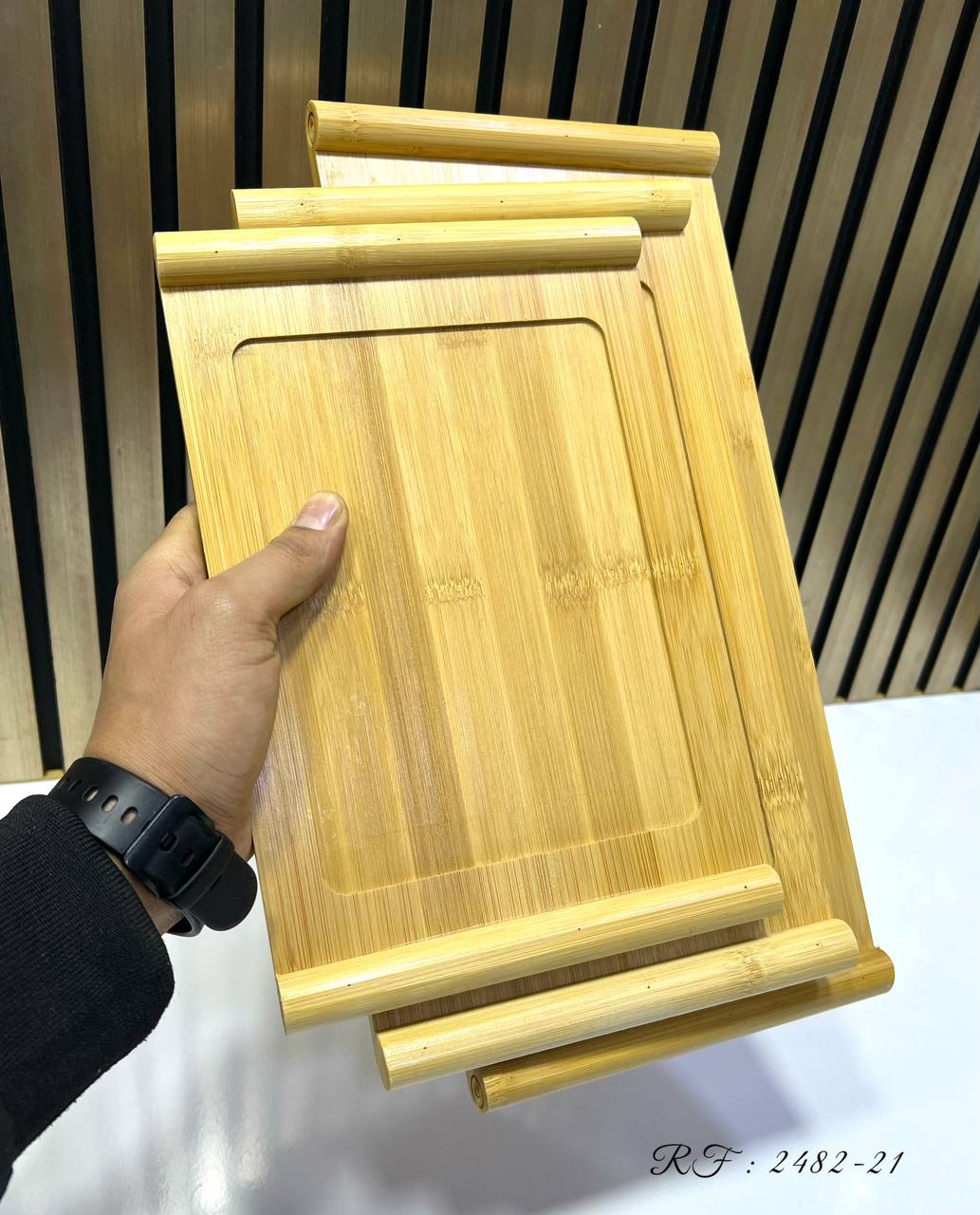 Plateau en bamboo 3pièces