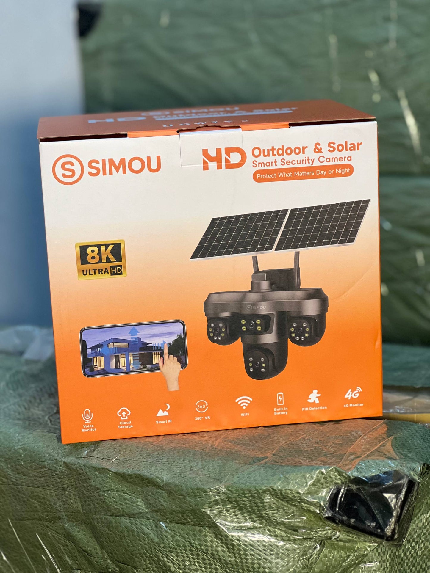 HD Outdoor and solar Camera كاميرا خارجية عالية الدقة تعمل بالطاقة الشمسية