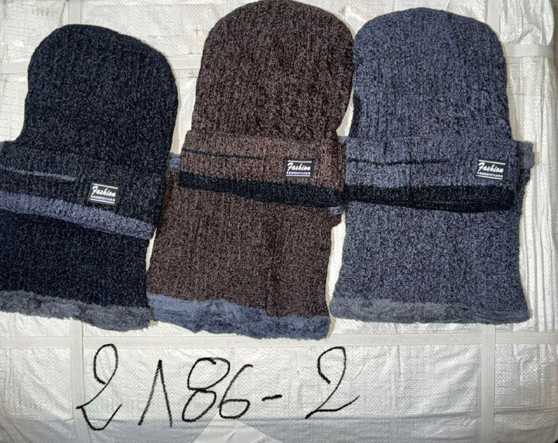 طقم قبعة ووشاح شتوي، قبعة بيني محبوكة دافئة Ensemble chapeau et écharpe d'hiver