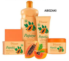 مجموعة Papaya للعناية بالبشرة لوشن للجسم واليدين 400ml غاسول للوجه صابون كريم للوجه واليدين