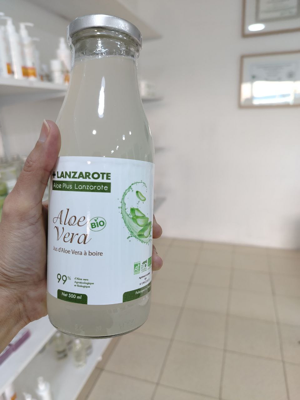 Jus pur à boire d'aloe vera 500ml. Aloe Vera