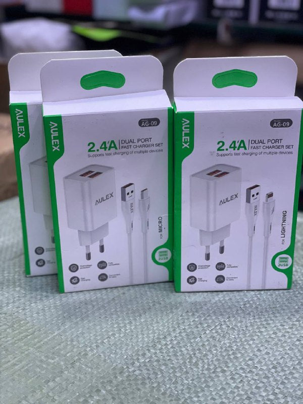AULEX 2USB Type-C V8 iOs 2.4A