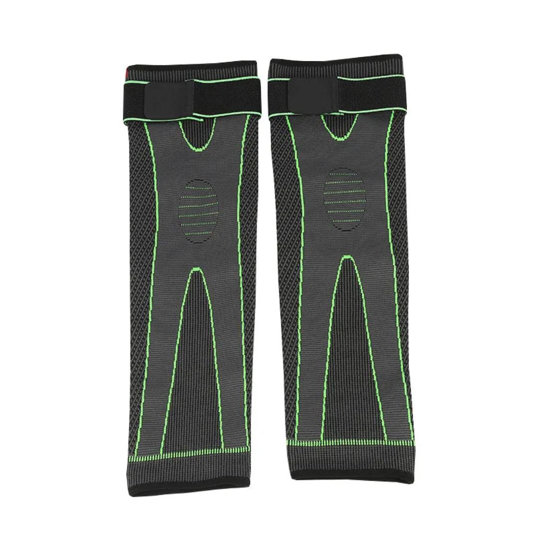 دعامتان مرنتان للركبة والساق والساق، تدعمان الساق، جبيرة 2 Genouillères de Compression élastique,Compression Genou