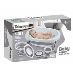 Ensemble baignoire pliable 4pcs Toimoys طقم بانيو قابل للطي 4قطع