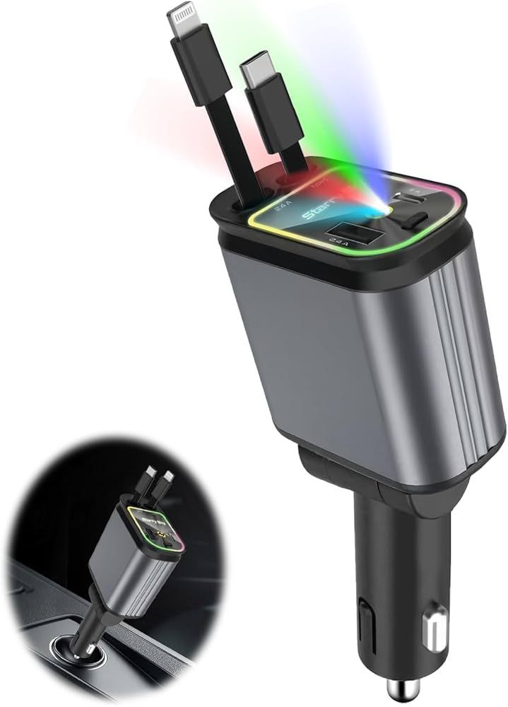 شاحن سيارة قابل للسحب 4 في 1 Chargeur de voiture