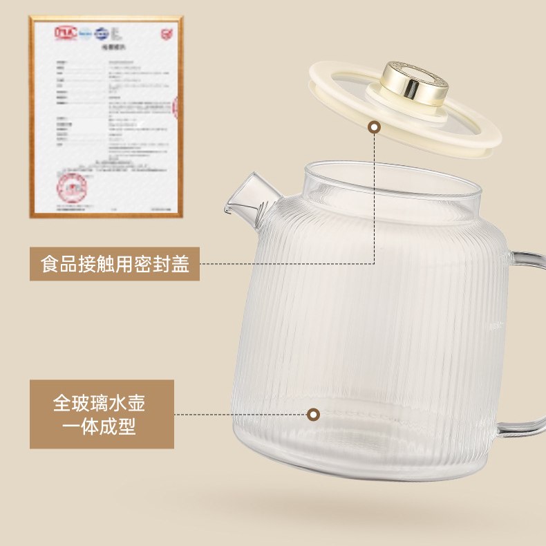 Bouilloire Verre Thé Infusions غلاية زجاجية للشاي 2L
