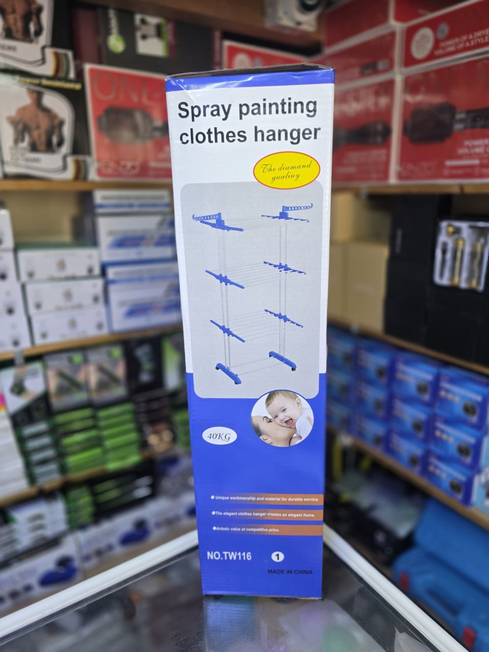 Spray Painting clothes hanger TW116 شماعة ملابس علاقة ملابس