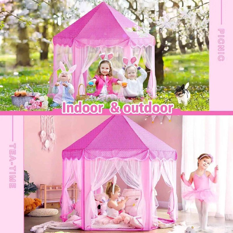 Tente de jeu pour enfants en forme de château de princesse