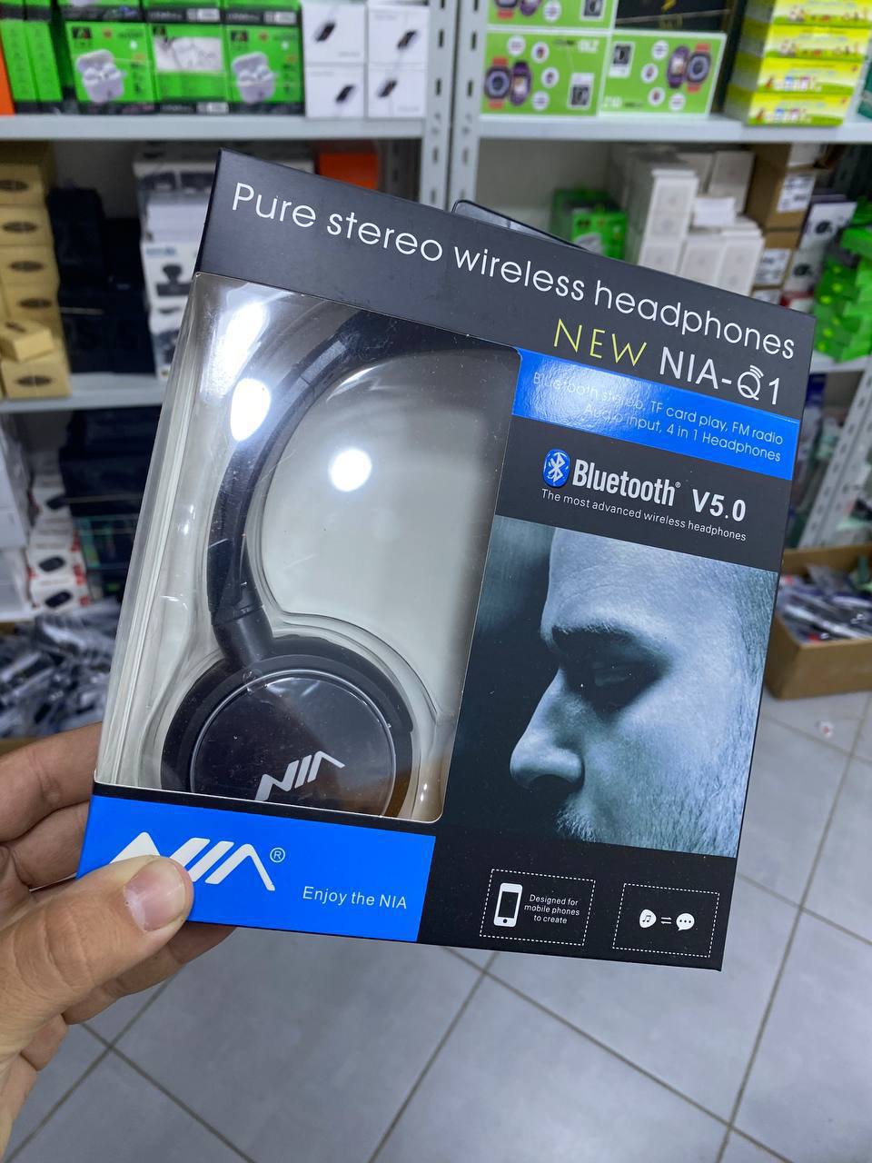 NIA Casque Bluetooth Stereo Wireless Headphones NEW NIA-Q1