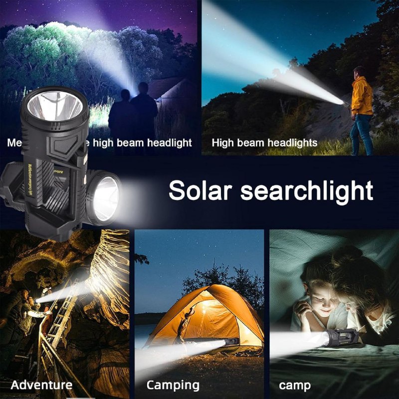 مصباح يدوي يعمل بالطاقة الشمسية قابل لإعادة الشحن Lampe de poche solaire rechargeable