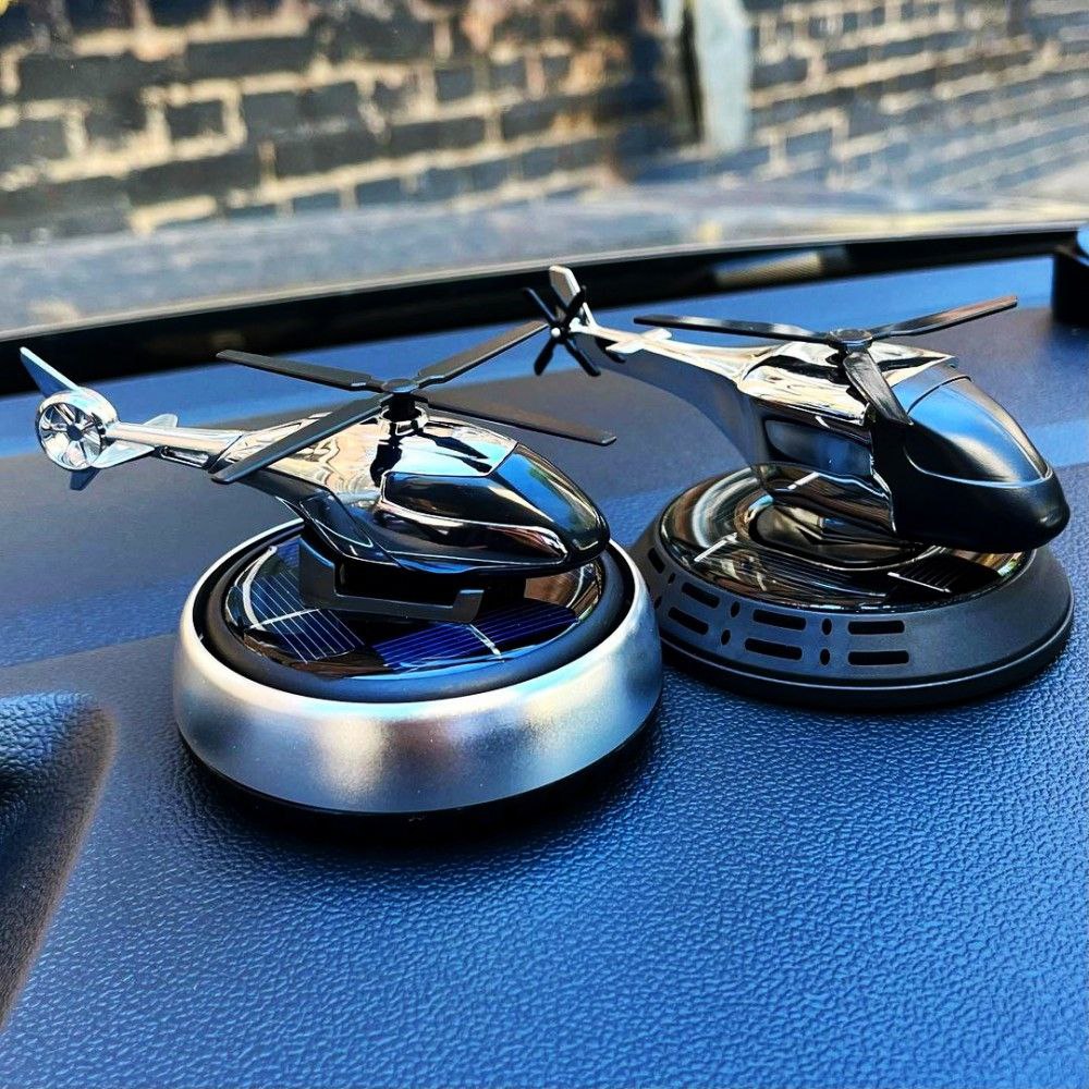 Solar car fragrance Désodorisant solaire pour voiture, hélicoptère, hélice rotative, diffuseur de parfum automatique, accessoires d'intérieur, fناشر عطر أوتوماتيكي