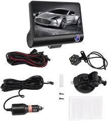 Video Car DVR كاميرا تسجيل قيادة ثلاثية العدسات 1080P للرؤية الليلية 1080P مع مستشعر تسارع ومساعدة في ركن السيارة و170 درجة