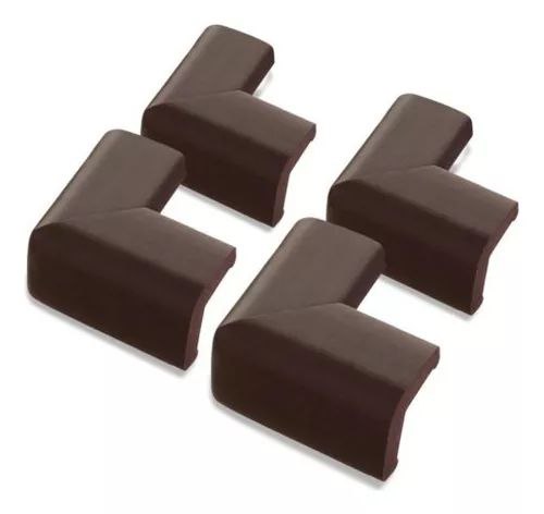 Lot De 4 Protections D’Angle Rembourree Marron Pour Enfants مجموعة من 4 واقيات زوايا مبطنة باللون البني للأطفال
