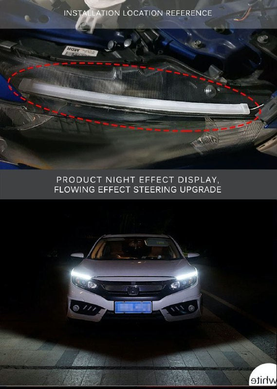 Bande Phares Led DRL Feux Diurnes Clignotants De Frein Feux Latéraux Phares Pour Auto
