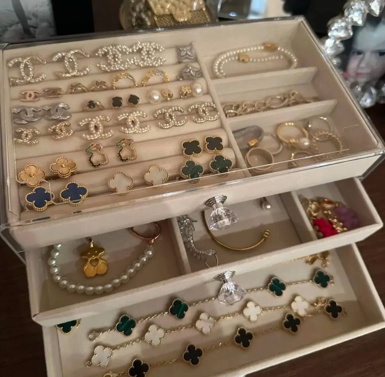 علبة تخزين مجوهرات متعدد الوظائف Multi functional jewelry storage box