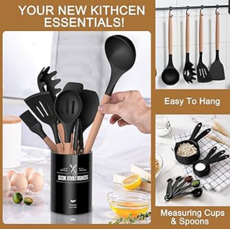 مجموعة أدوات المطبخ المصنوعة من السيليكون Ensemble d'ustensiles de cuisine en silicone