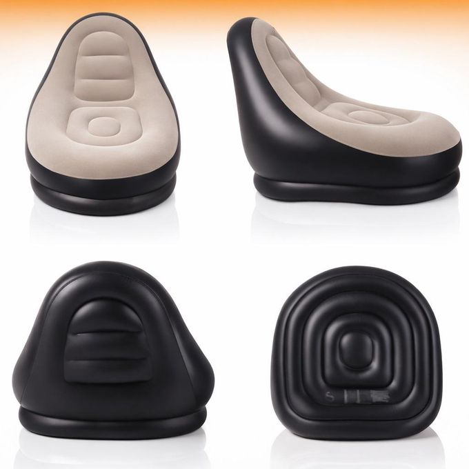 كرسي بذراعين قابل للنفخ مع مسند للقدمين Fauteuil Lounge Confortable Salon, Chaise Relax Ergonomique Intérieur Maison