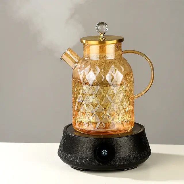 Cafetière turque en verre borosilicaté avec couvercle